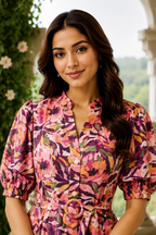 Floral Fit & Flare Midi Dress
