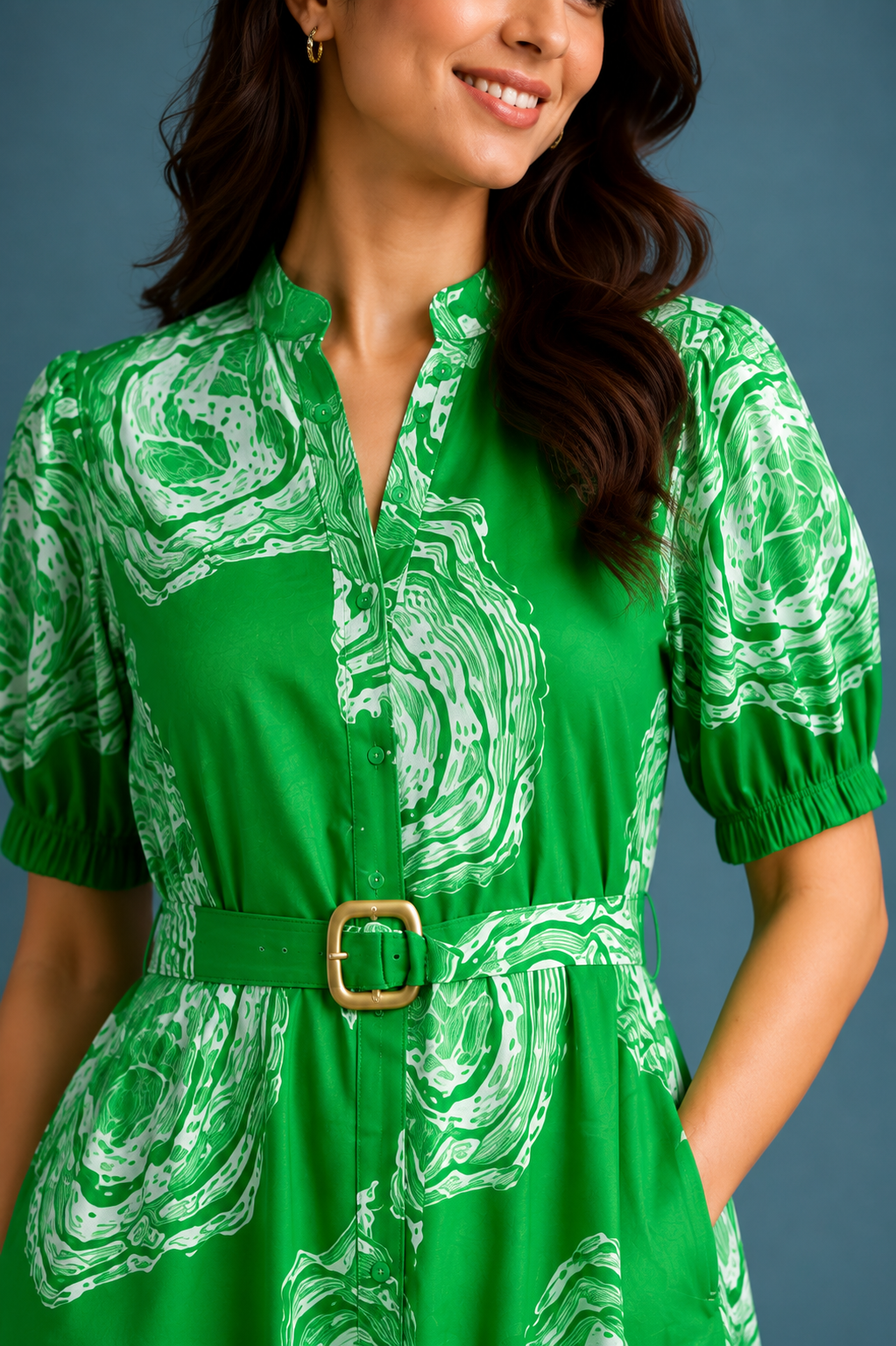 Printed Fit & Flare Midi Dress