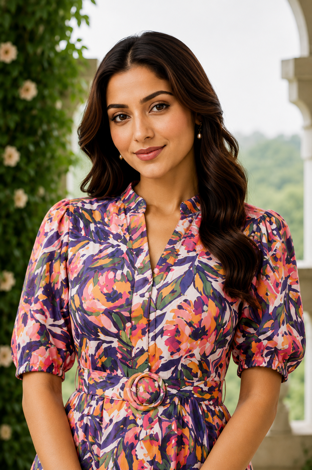 Floral Fit & Flare Midi Dress